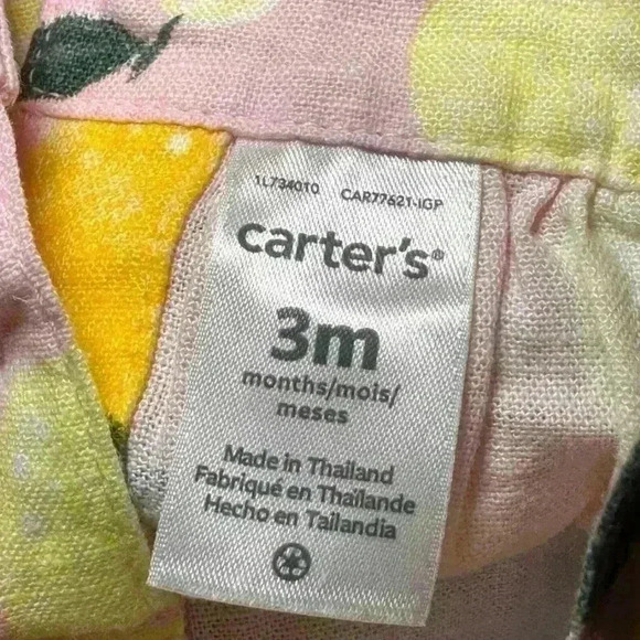 Carter’s - Pink tank top with Lemons- Girls 3 months - Picture 4 of 4